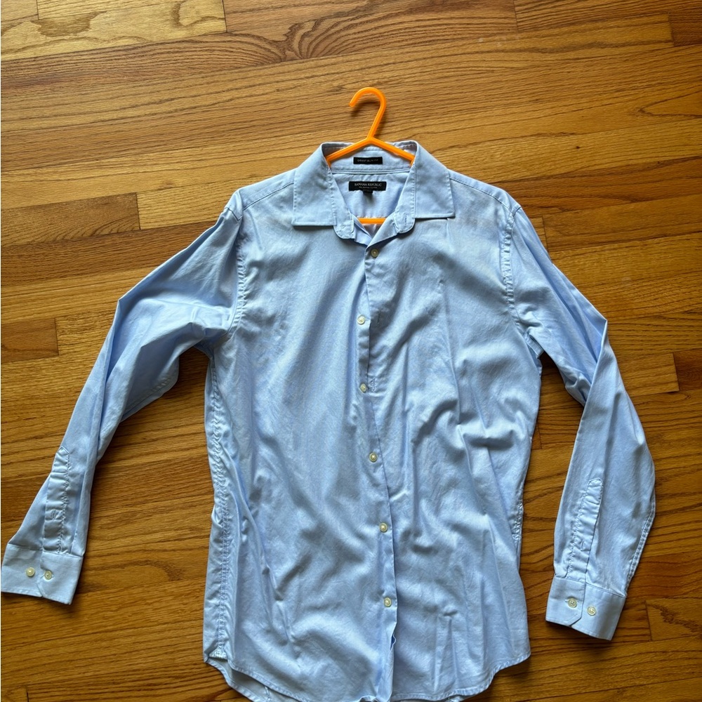 Banana Republic Blue Dress Shirt Classic Cotton